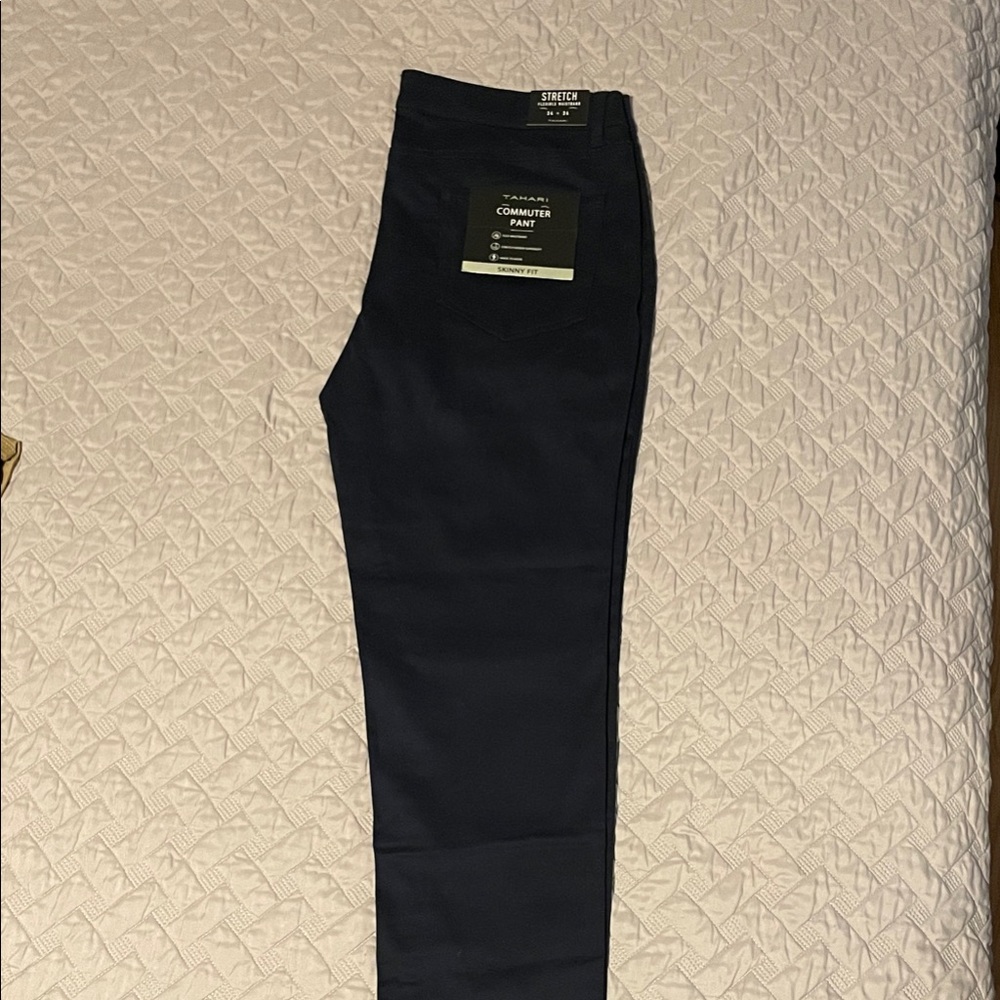 Tahari Navy Stretch Pants